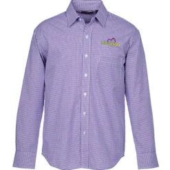 Gingham Check Wrinkle Resistant Untucked Shirt - Men's