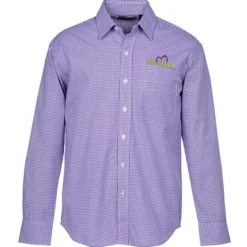 Gingham Check Wrinkle Resistant Untucked Shirt - Men's