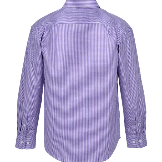 Gingham Check Wrinkle Resistant Untucked Shirt - Men's