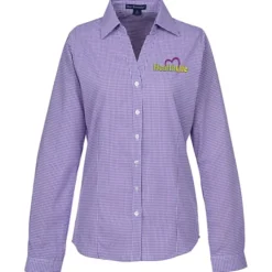 Gingham Check Wrinkle Resistant Shirt - Ladies'
