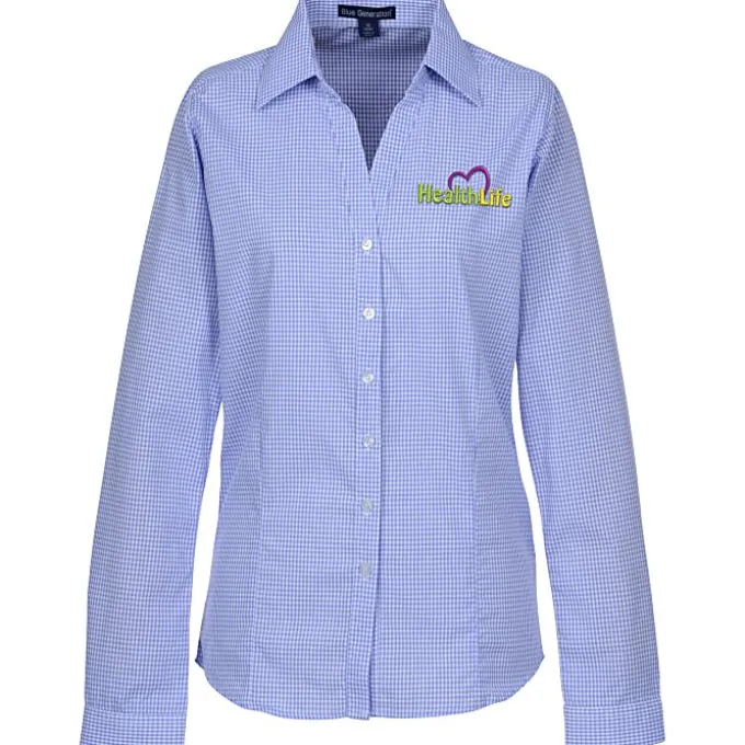 Gingham Check Wrinkle Resistant Shirt - Ladies'