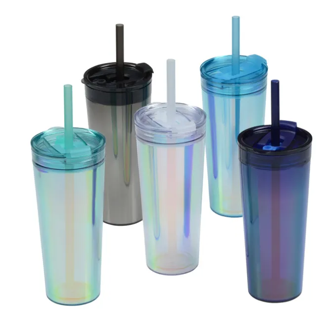 Glam Tumbler with Straw - 24 oz