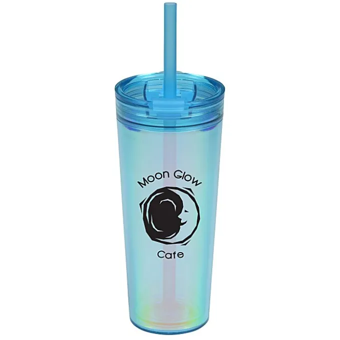 Glam Tumbler with Straw - 24 oz