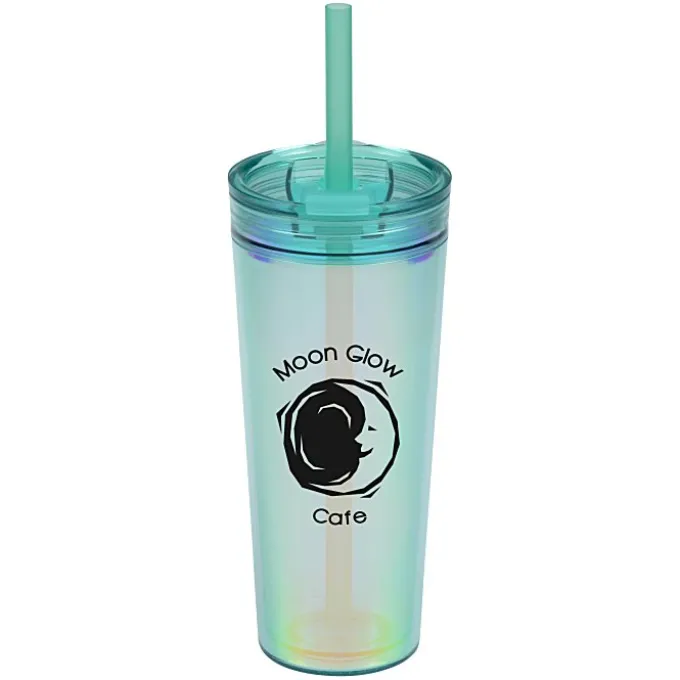 Glam Tumbler with Straw - 24 oz
