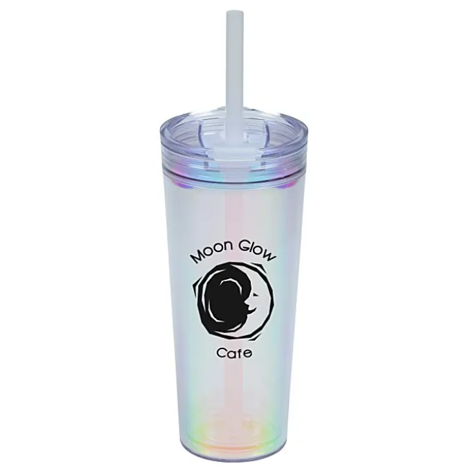 Glam Tumbler with Straw - 24 oz