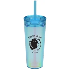 Glam Tumbler with Straw - 24 oz