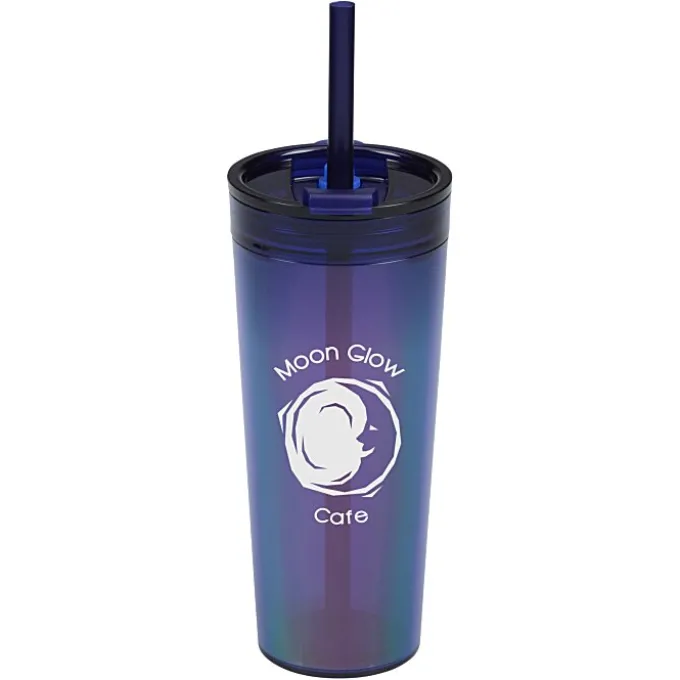 Glam Tumbler with Straw - 24 oz