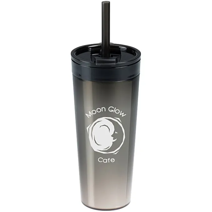 Glam Tumbler with Straw - 24 oz