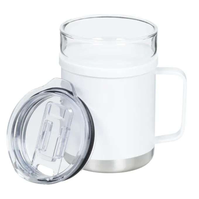 Glass and Stainless Steel Mug - 15 oz