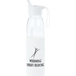 Glass Bottle with Flip Straw Lid - 20 oz.
