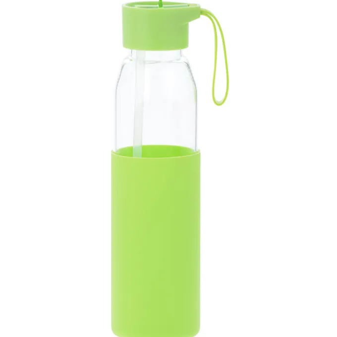 Glass Bottle with Flip Straw Lid - 20 oz.
