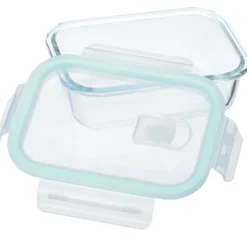 Glass Food Container with Snap On Lid