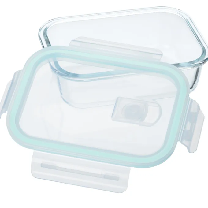 Glass Food Container with Snap On Lid