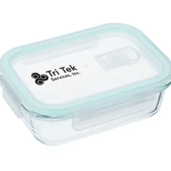 Glass Food Container with Snap On Lid