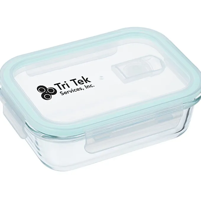 Glass Food Container with Snap On Lid