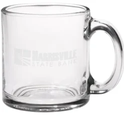 Glass Mug - 13 oz - Deep Etch