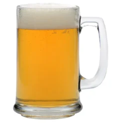 Glass Tankard Mug - 14.5 oz - Deep Etch