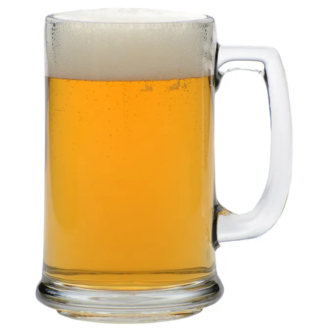Glass Tankard Mug - 14.5 oz - Deep Etch