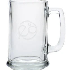 Glass Tankard Mug - 14.5 oz - Deep Etch