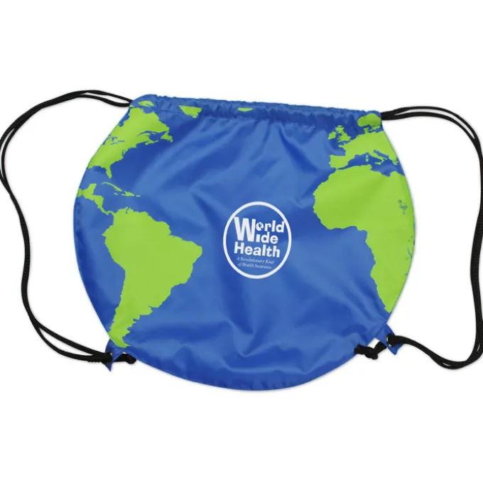 Globe Drawstring Backpack