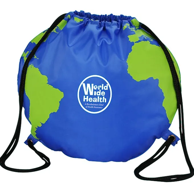 Globe Drawstring Backpack