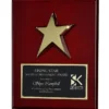 Gold Star Rosewood Plaque