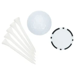 Golf Ball Tee Pack with Poker Chip