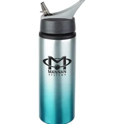 Gradient Color Aluminum Sport Bottle with Straw Lid - 24 oz