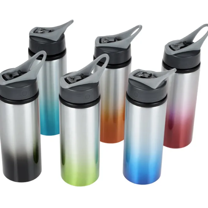 Gradient Color Aluminum Sport Bottle with Straw Lid - 24 oz - 24 hr