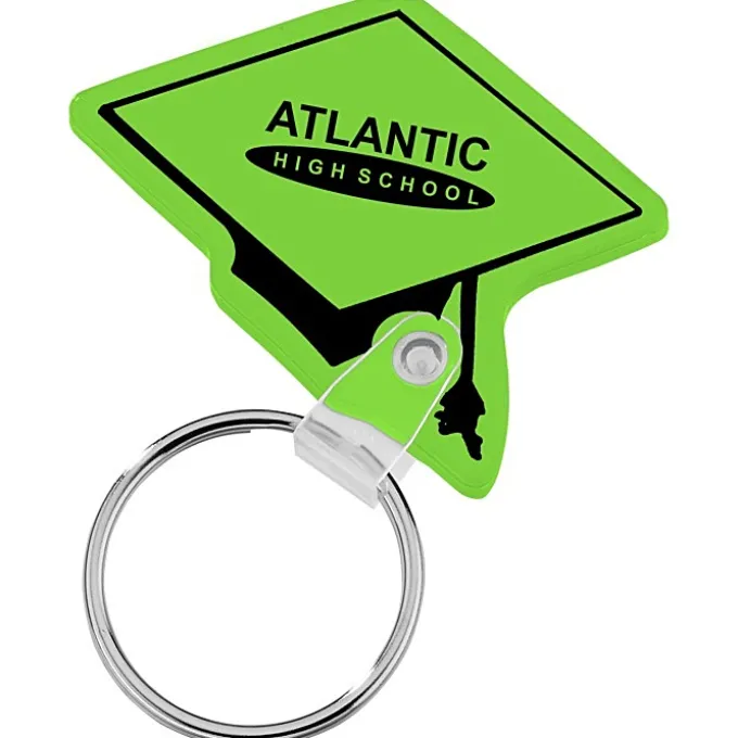 Graduation Cap Soft Keychain - Translucent