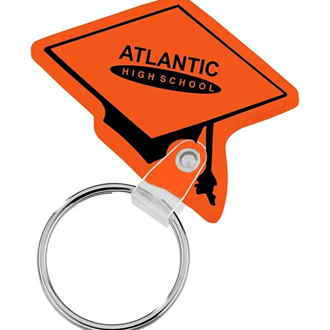 Graduation Cap Soft Keychain - Translucent