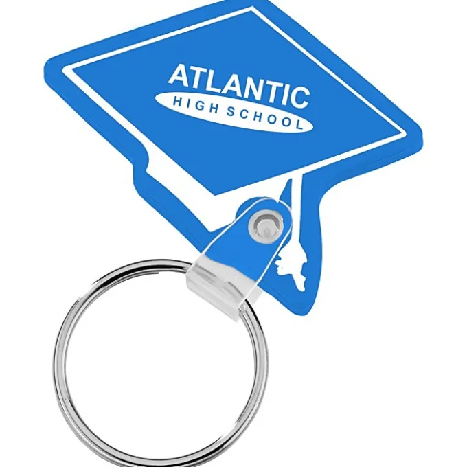 Graduation Cap Soft Keychain - Translucent