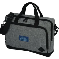 Graphite 15-inch Laptop Briefcase Bag - Embroidered