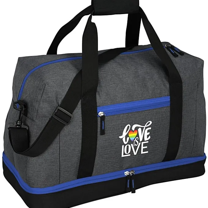 Gray Line Duffel Bag