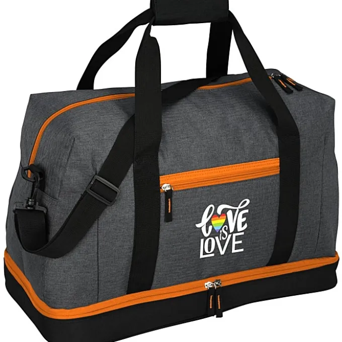 Gray Line Duffel Bag