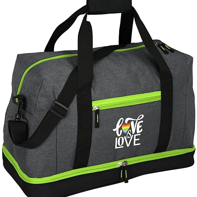 Gray Line Duffel Bag
