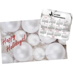 Greeting Card with Magnetic Calendar - Ornaments