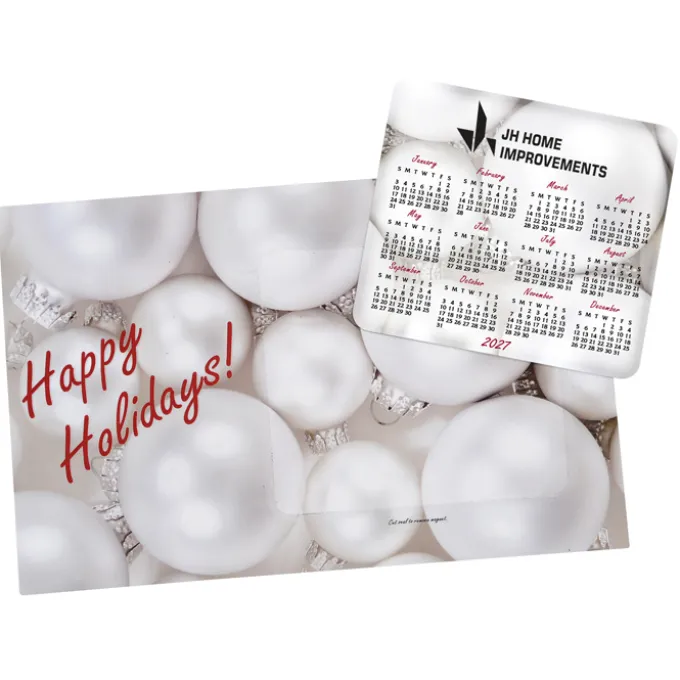 Greeting Card with Magnetic Calendar - Ornaments