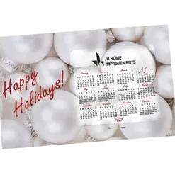 Greeting Card with Magnetic Calendar - Ornaments