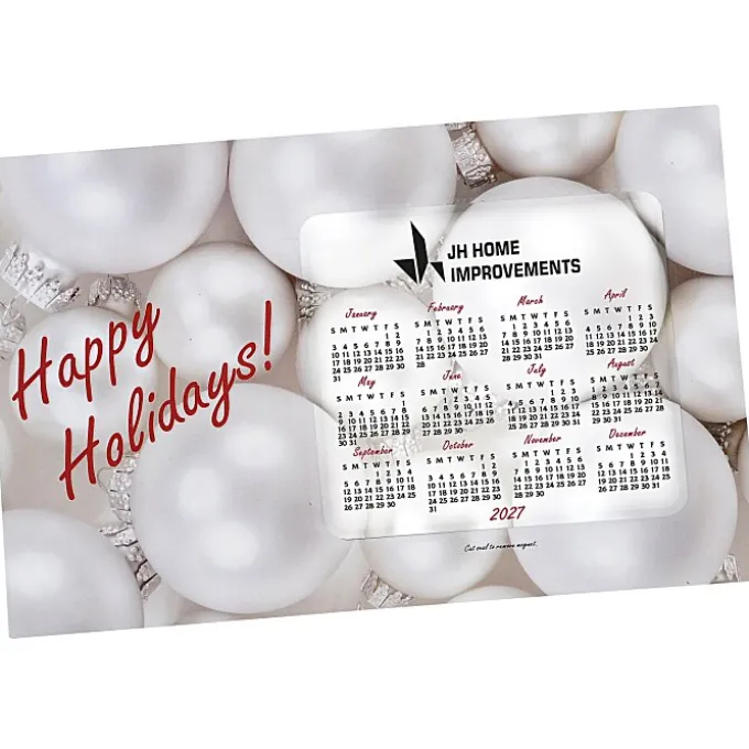 Greeting Card with Magnetic Calendar - Ornaments