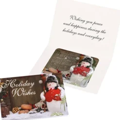 Greeting Card with Magnetic Calendar - Snowman