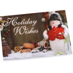 Greeting Card with Magnetic Calendar - Snowman