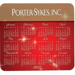 Greeting Card with Magnetic Calendar - Red & Gold New Year