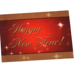 Greeting Card with Magnetic Calendar - Red & Gold New Year