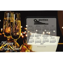Greeting Card with Magnetic Calendar - Champagne