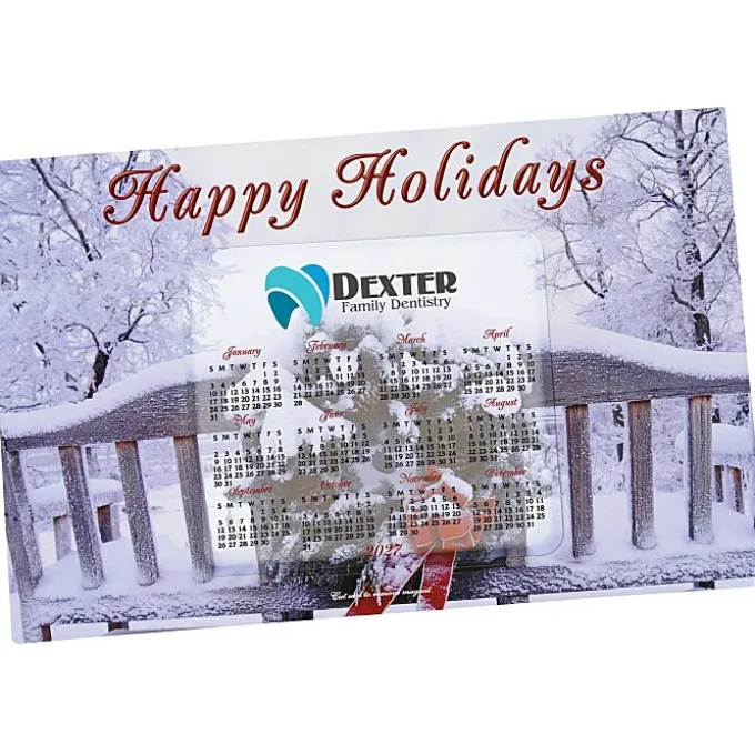 Greeting Card with Magnetic Calendar - Winter