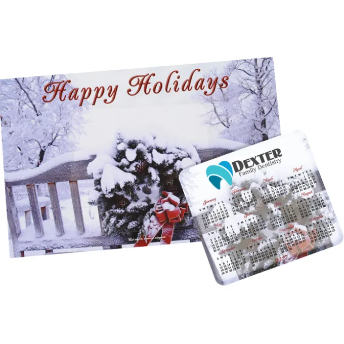 Greeting Card with Magnetic Calendar - Winter