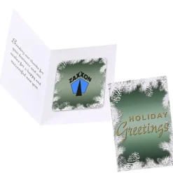 Greeting Card with Magnetic Photo Frame - Holiday Evergreen