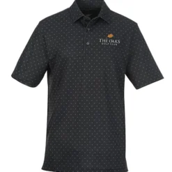 Greg Norman Micro Pique Spinner Print Polo - Men's