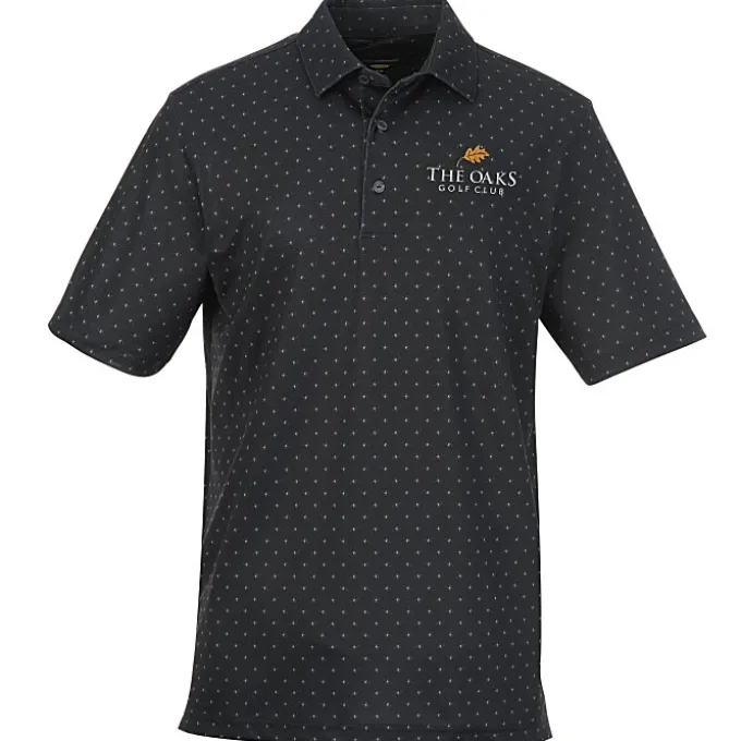 Greg Norman Micro Pique Spinner Print Polo - Men's